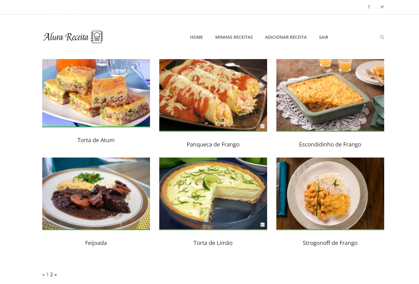 Website – Alura Recipes